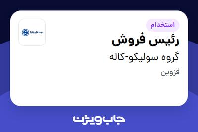  استخدام رئیس فروش در گروه سولیکو-کاله