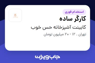  استخدام کارگر ساده - آقا در کابینت آشپزخانه حس خوب