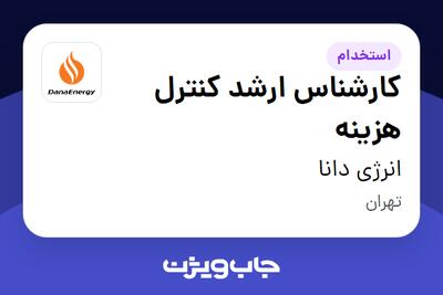  استخدام کارشناس ارشد کنترل هزینه در انرژی دانا