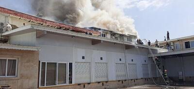 حریق در کارخانه کاله