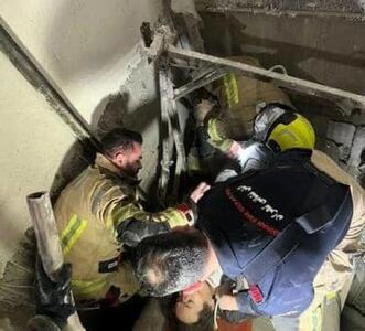 سقوط یک کارگر در چاهک آسانسور