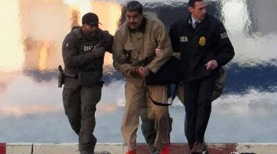 عکس | انتشار تصویر رویترز از انتقال مادورو با بالگرد به دادگاه نیویورک - مردم سالاری آنلاین