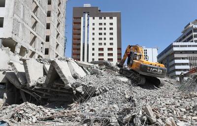 ۱ زخمی و ۲ مفقود در پی فرو ریختن ساختمان ۱۶ طبقه در کنیا