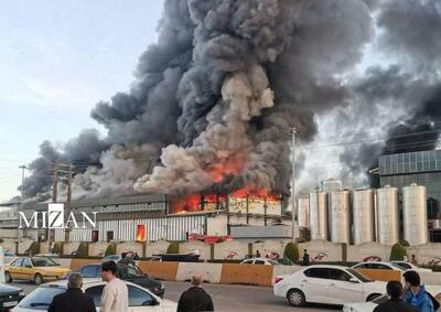 اعزام ۱۵ تیم تخصصی هلال‌احمر به محل حریق گسترده در کارخانه لبنیات آمل