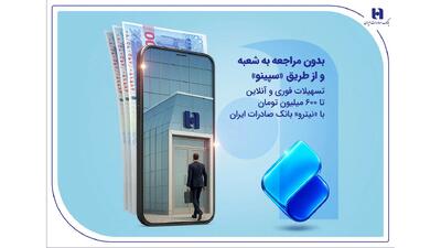 تسهیلات فوری و آنلاین تا 600 میلیون تومان با «نیترو» بانک صادرات ایران