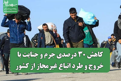 کاهش ۳۰ درصدی جرم و جنایت با خروج و طرد اتباع غیرمجاز از کشور