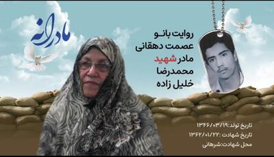  ویدئو| مادرانه| روایتی از دلتنگی مادران شهدا| شهید محمدرضا خلیل زاده