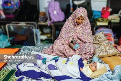 حال وهوای ۲ مسجد مشهد که مأمن مادران معتکف و فرزندانشان است | در آغوش خدا