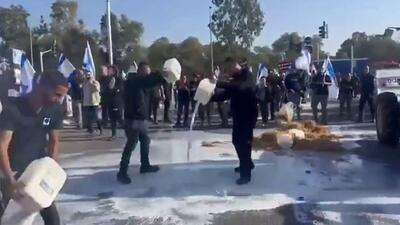  اعتراض کشاورزان صهیونیست به طرح اصلاحات لبنیات