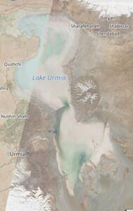 عکس ماهواره‌ای از تازه‌ترین وضعیت دریاچه ارومیه