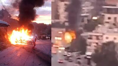 لحظات ترور دو نیروی حزب الله لبنان