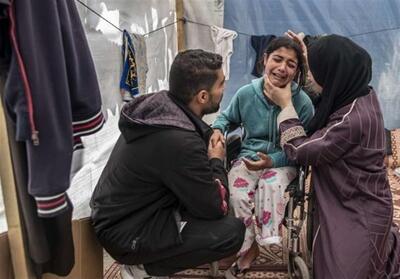 مصیبت کودکان قطع عضو شده و آواره غزه در شب‌های سرد زمستان - تسنیم