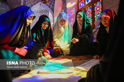 عکس/مراسم معنوی اعتکاف در مسجد نصیرالملک - شیراز