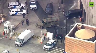 خروج خودروی حامل مادورو و همسرش از دادگاه نیویورک