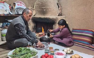  غذای روستایی در ایران؛ پخت تاس کباب سنتی و خوشمزه در روستا