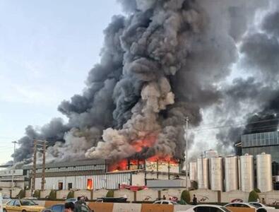 اعزام آتش‌نشانان تهران برای حادثه آتش‌سوزی کارخانه کاله آمل