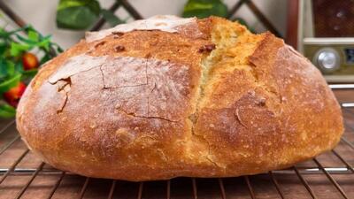  طرز تهیه نان بدون ورز دادن/ نان ترد در ۹۰ دقیقه با ۴ ماده اولیه! !