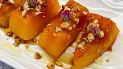  خوشمزه ترین دسر کدو حلوایی / طرز تهیه دسر کدو حلوایی برای مهمانی ها