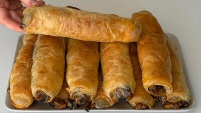  طرز تهیه بورک بادمجان فقط با آرد + آب جوش