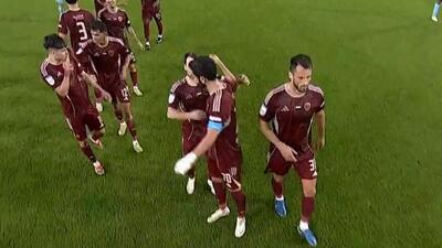 گل سوم الوحده امارات به بنی یاس (هت‌تریک خریبین با هت‌تریک پاس‌گل تادیچ)