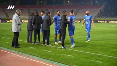 درگیری حسین گودرزی و نازون حین بازی مقابل سپاهان و اخطار خشن بیژن طاهری به گودرزی