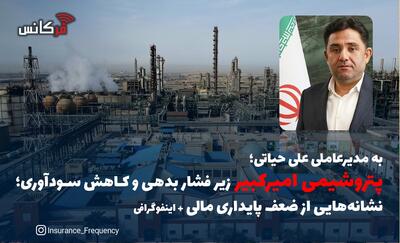  به مدیرعاملی علی حیاتی؛ پتروشیمی امیرکبیر زیر فشار بدهی و کاهش سودآوری»؛ نشانه‌هایی از ضعف پایداری مالی + اینفوگرافی