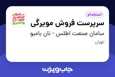 استخدام سرپرست فروش مویرگی در سامان صنعت اطلس - نان بامبو