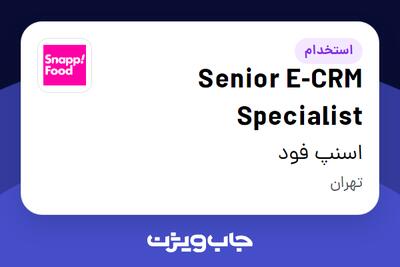  استخدام Senior E-CRM Specialist در اسنپ فود