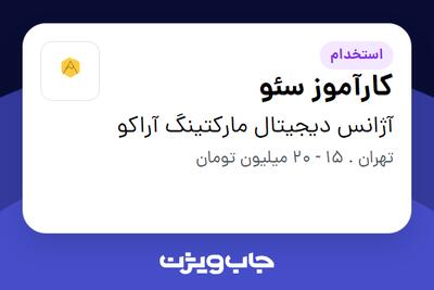  استخدام کارآموز سئو در آژانس دیجیتال مارکتینگ آراکو