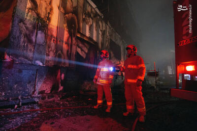 عکس/ حریق شرکت لبنیاتی کاله در آمل