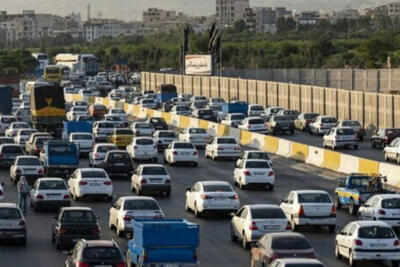 ترافیک سنگین در آزادراه کرج-تهران