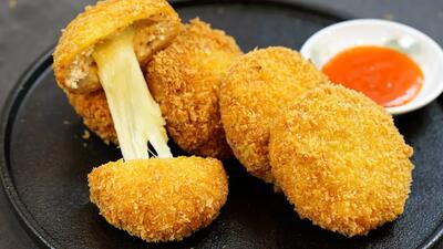  ناگت مرغ پنیری / ترکیب اصالت و نوآوری در یک لقمه + فیلم