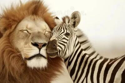  جذابیت حیات وحش؛ شیر بچه خر راه راه رو نمیخوره که هیچ به فرزندی میگیره