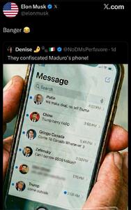  شوخی عجیب ماسک با موبایل مادورو!