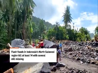 ۱۴ کشته در سیل اندونزی