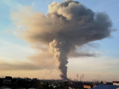 مهار آتش سوزی در انبار کاله آمل