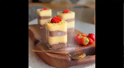 طرز تهیه دسر کاسترد بیسکوئیتی ساده و مجلسی