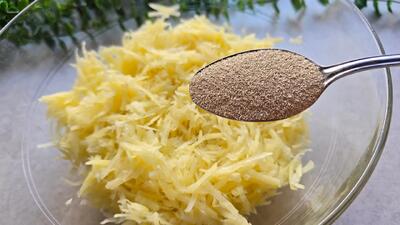  یک روش متفاوت برای کوکو سیب زمینی؛ فقط سیب زمینی را رنده کن