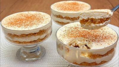  طرز تهیه دسر خانگی که در عرض ۱۵ دقیقه در دهان آب می شود! نیازی به پخت ندارد!