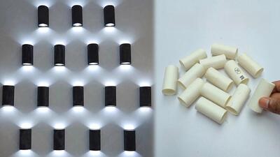 چطور با لوله های ارزان قیمت چراغ دیواری آویز بسازیم / دکوری دست ساز