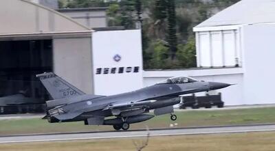 جنگنده اف-۱۶ تایوان در دریا سقوط کرد