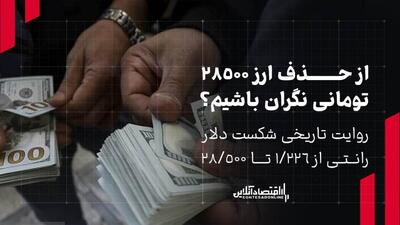 از حذف ارز ۲۸۵۰۰ تومانی نگران باشیم؟ / روایت آماری از شکست دلار رانتی ۱۲۲۶ تا ۲۸۵۰۰ تومان
