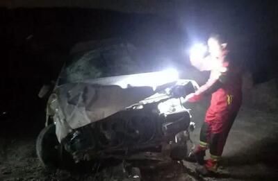 واژگونی خودرو در جاده دستگردان مشهد؛ یک فوتی و یک مصدوم