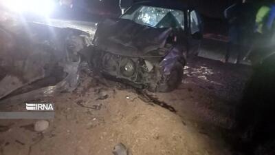 تصادف در فنوج ۲ کشته و یک مجروح برجا گذاشت