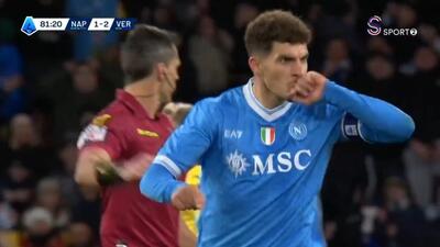 گل دوم ناپولی به ورونا (جیووانی دی لورنزو)