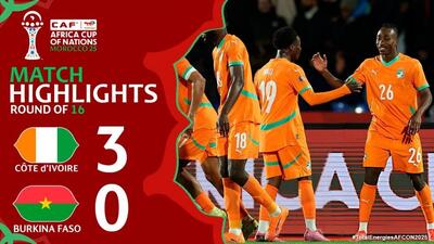 خلاصه بازی ساحل عاج 3-0 بورکینافاسو (1/8 نهایی جام ملتهای آفریقا)