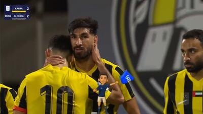 گل دوم الاتحاد کلبا به الوصل (دبل شهریار مغانلو روی ارسال سامان قدوس)