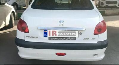 حراج 420/000/000 تومانی خودرو  پژو 206 SD مدل : 1395 (اداره دولتی کشور)