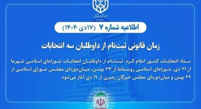  زمان قانونی ثبت‌نام از داوطلبان سه انتخابات | جهان نیوز