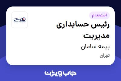  استخدام رئیس حسابداری مدیریت در بیمه سامان